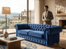 Elegante Divano Letto Capitonné per il tuo Spazio
