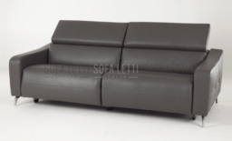 Divano recline con poggia i 2 poggiatesta alzati