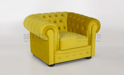 Poltrona Chester velluto giallo