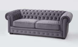 Divano 2 posti max rivestimento  velluto col.  23 grigio